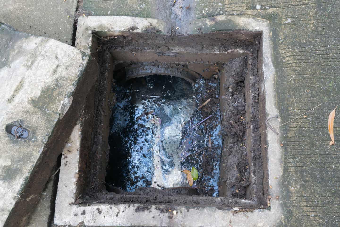 Drain almost at overflow