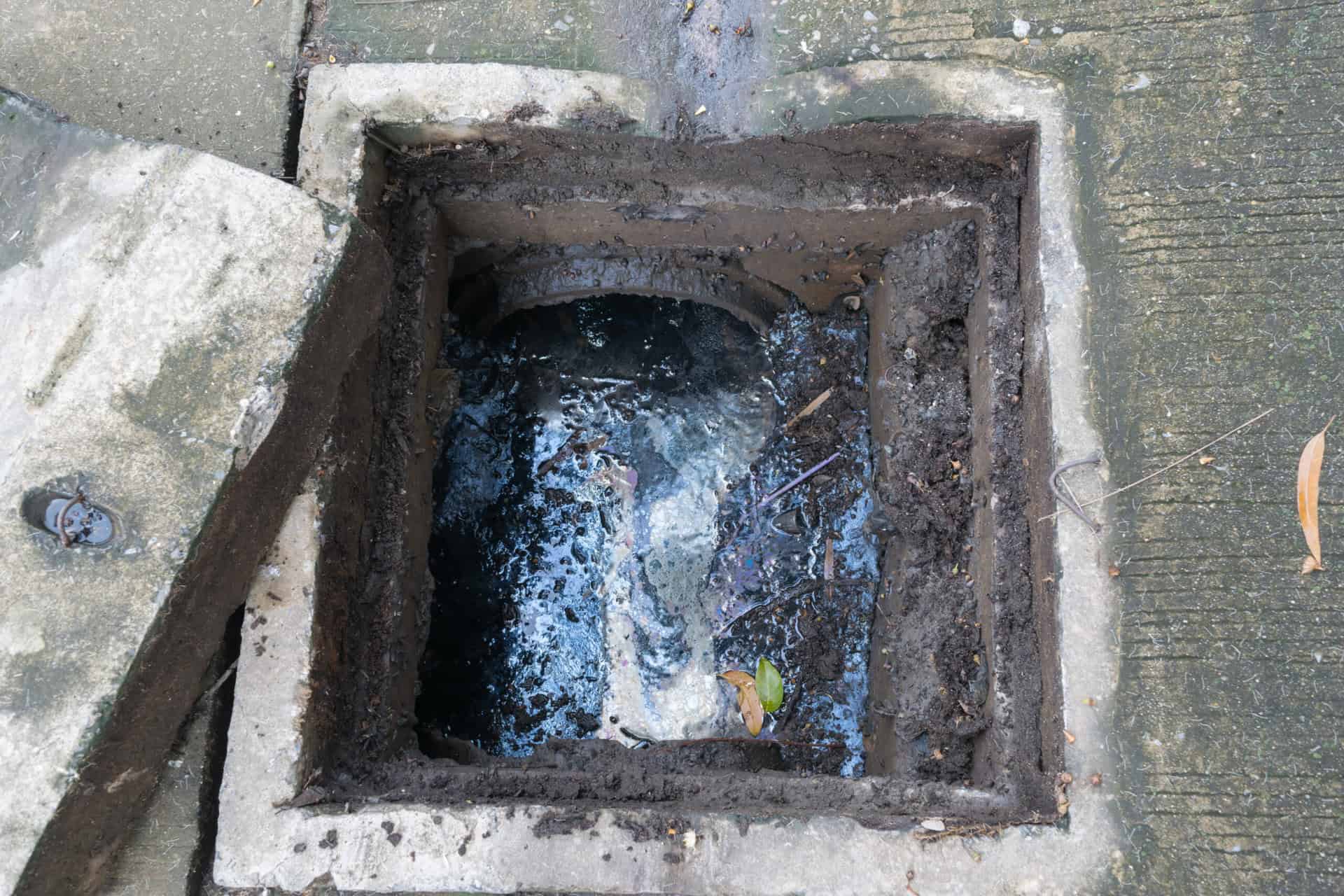 Drain almost at overflow