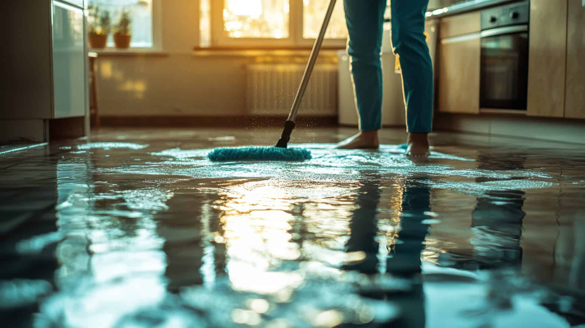 flooded kitchen burst pipes